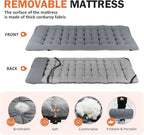 ATORPOK Camping Cot for Adults with Cushion Comfortable, Portable Folding Bed for Sleeping Supports 450 lbs (Gray)