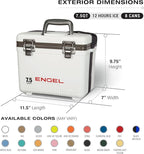 Engel UC7 7.5qt Leak-Proof, Air Tight, Drybox Cooler and Small Hard Shell Lunchbox for Men and Women