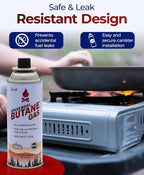 ZeroR Butane Fuel Canister Cartridge 13.4 fl oz (390 mL) | Compatible with Portable Camping Stoves and Torches