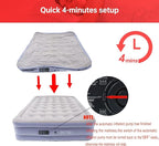 Queen Air Mattress Bed with Built in Pump,16 Inches High Queen Airbed Inflatable Mattress,Comfort Thickened Blow Up Air Mattress,Travel Sleeping Pad for Guests Home(Queen Size)