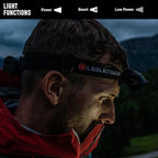 Ledlenser H7R Core Rechargeable Headlamp - Black - 1000 Lumens Boost & 250m Beam Headlamp - IP67 Waterproof Hard Hat Light - Magnetic Charge & Stepless Dimming Flashlight