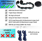 Gold Armour Camping Hammock - XL Double Hammock Portable Hammock Camping Accessories Gear for Outdoor Indoor with Tree Straps, USA Based Brand (Seafoam)