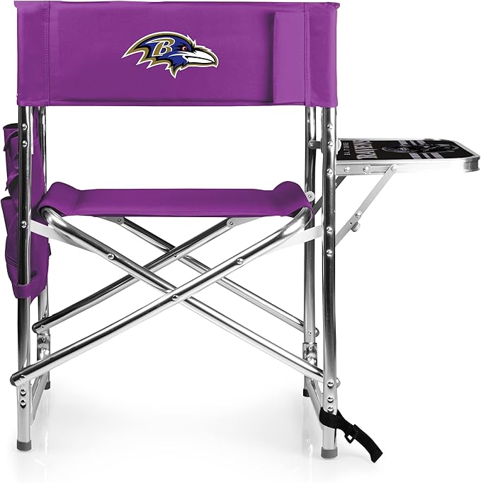 Picnic TIME NFL Unisex-Adult NFL Sports Chair with Side Table, Beach Chair, Camp Chair for Adults