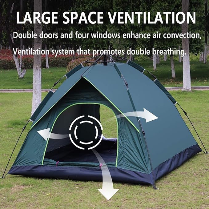 GeRRiT Camping Tents, Shelter-Perfect for Camping,Backpacking and Thru-Hikes, No Need to Build Quick-Open Automatic Tent,Blue Tent
