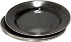 Stansport Deluxe 24-Piece Enamel Tableware Set - Enamel Plates and Bowls Lightweight and Durable Camp Dish Set for Camping and Backpacking Plates and Bowls for 4 People