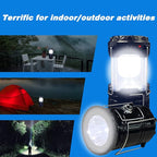 Solar LED Camping Lantern, BaishenglinMotor Solar USB Rechargeable Portable Folding LED Lanterns Flashlights for Indoor Outdoor Home Emergency Power Outage Hurricane Supplies 4-Pack