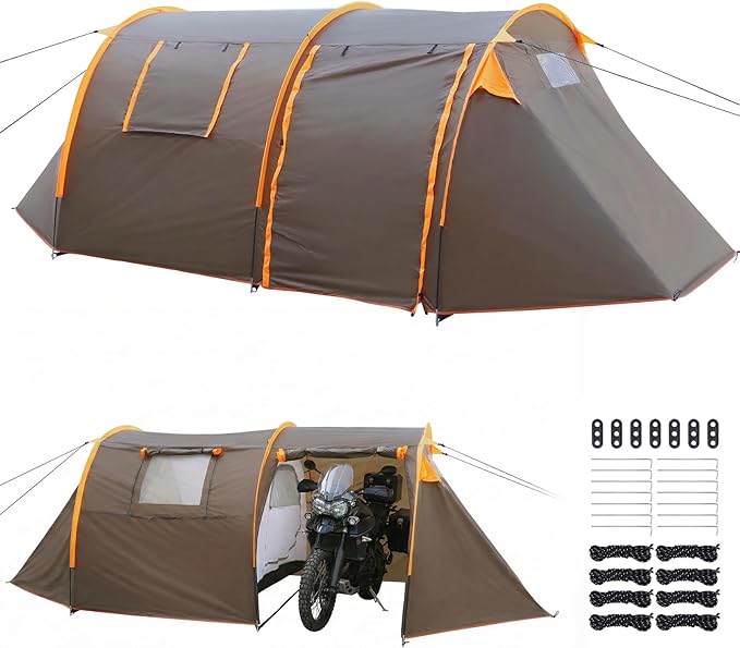 Generic Oxford 2-Person Backpacking Tent Windproof Lightweight Tent Rainproof Waterproof Tent for Camping Hiking Cycling