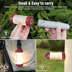 Wurkkos CL01 Camping Lantern Rechargeable, 550LM Camping Light with Magnet Base, RGB Light, Stepless Dimming, Up to 300H Runtime, Led Lantern for Power Outages, Hurricane, Camping, Red, Best Gift