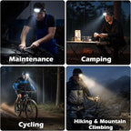 Headlamp Rechargeable 2 Pack, Super Bright LED Head Lamp, 1500 Lumen, 12 Modes, Motion Sensor, Waterproof Head Lights for Forehead for Camping, Running, Fishing, Climbing