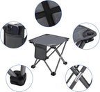 Roptat 2 Pack Camping Stool,Portable Folding Compact Lightweight Stool Seat for Camping Fishing Hiking Gardening Outdoor Walking Backpacking Travelling and Beach with Carry Bag (Grey)