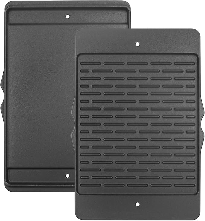 7598 Grill Griddle for Weber Spirit 300 & II 300 Series Grills, Reversible Cast Iron Griddle Plate for Weber Spirit I & II E-310 S-310 E-315 S-315 E-320 E-330