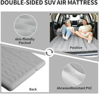 Car Air Mattress, Inflatable SUV Truck Camping Mattress for Back Seat, Thickened Travel Car Bed Sleeping Pad with Air Pump 2 Pillows (SUV-Grey, SUV Air Mattress)