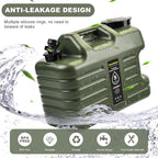 5 Gallon Water Jug with Spigot, Leak-Proof Portable Camping Water Containers, BPA Free, Outdoor Hiking & Emergency Picnic Storage Water Tank