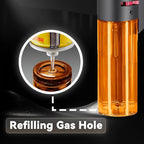 5 Pack Torch Lighters Butane Refillable Torch Lighter Jet Flame Multi Utility Lighter Mini Blow Torch Butane Gas Torch for Candle Grill BBQ Camping (Without Fuel)