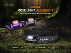 Fenix HM55R Rechargeable Headlamp, 1200 Lumen Spotlight Floodlight & Red Light, Lightweight, Long Runtime, USB-C Charging, Waterproof for Camping, Hiking, Running with Lumentac Organizer (Black)