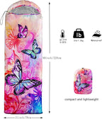 QOOMO Axolotl Cute Camping Sleeping Bags,3 Season Warm & Cool Weather,Lightweight,Waterproof Sleeping Bags for Adults & Kids,Traveling,and Outdoors