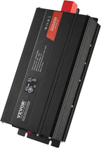 VEVOR Pure Sine Wave Inverter, 2000 Watt, DC 12V to AC 120V Power Inverter with 2 AC Outlets 2 USB Port 1 Type-C Port, LCD Display and Remote Controller for Medium-Sized Household Equipment, CE FCC