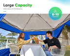 Quictent Privacy 8x8 Pop up Canopy Tent with Sidewalls and Roll-up Ventilated Windows, One Person Easy Setup, Outdoor Commercial Gazebo Shelter Enclosed Waterproof, Bonus 4 Sandbags