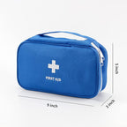 Portable Empty First Aid Kit Bag, Travel Medicine Pouch, Small Medical Bag (2 Pieces Blue)