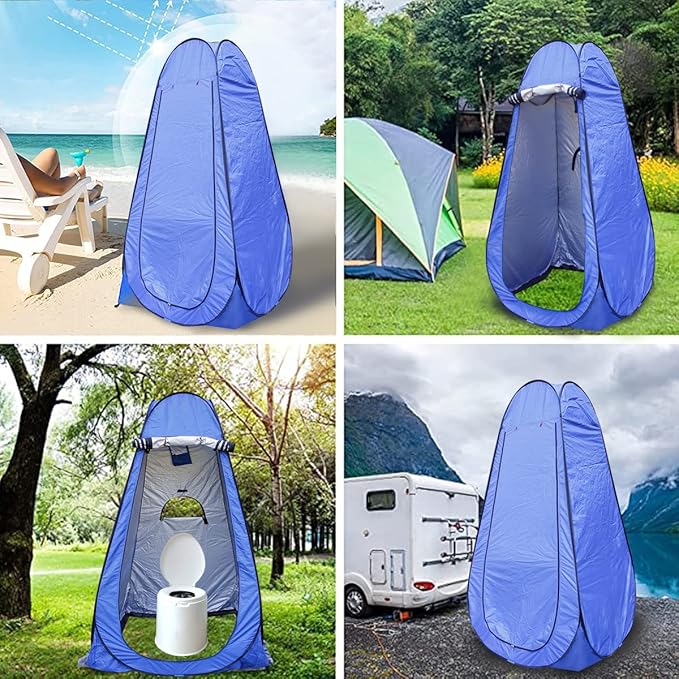 Pop Up Tent Upgrade Privacy Shower Tent Portable Outdoor Sun Shelter for Toilet Camping Biking Beach with Carry Bag | Upgrade, Privacy, Outdoor, Sun Shelter, for Toilet, Camping, Biking, Beach, with Carry Bag