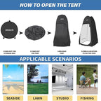 AKOZLIN Portable Pop Up Shower Tent Instant Privacy Dressing Changing Tent Outdoor Shower Room Camp Toilet Tent