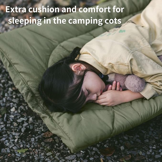 Naturehike Sleeping Mattress Pad for Camping Cot, Portable Cotton Sleeping Cot Pads, Foldable Bed for Adults, Cot Mattress Topper for Hiking, Picnic, Tent, Travel