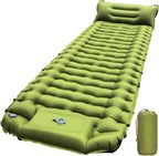 Sleeping Pad, Ultralight Inflatable Sleeping Pad for Camping with Pillow Built-in Foot Pump, Extra Thick Compact Camping Sleeping Mat for Hiking, Backpacking, Tent Use