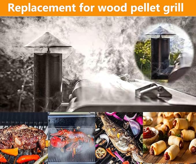 Replacement Pellet Grill Chimney Cap, Compatible with Many Pit boss, Traeger, Camp Chef and Other Models Pellet Grill Chimney Replacement…