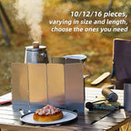 Camping Stove Windscreen Ultralight Folding Camp Stove Windscreen Portable Camping Stove Windshield for Use with Alcohol Stoves and Other Backpacking Stoves Butane Stoves 16 Plates
