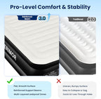 Twin XL Air Mattress with Built in Pump, Upgraded 80" Extra Long Twin Size Air Mattress, Multi-Layer Leakproof & Support 500 lbs, 2-Min Fast Inflation, Blow Up Bed for Home Camping Guests