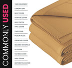 PROTARP Extreme Heavy Duty 20 OZ Water Resistant Canvas Tarp, UV Resistant Tarpaulin Cover with Rustproof Brass Grommets, Multipurpose for Canopy, Roof, Camping, Woodpile (Tan 20'X30')