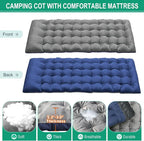 NAIZEA Folding Camping Cot & Lounge Chair - Adjustable Reclining Portable Outdoor Chaise for Pool, Beach & Patio Sunbathing