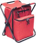 Preferred Nation Seated Cooler Backpack, 3 in 1 Portable Camping Backpack with Cooler and Folding Chair Stool, Leak Proof | Great for Fishing, Camping, Outdoor Events, Picnics or Beach