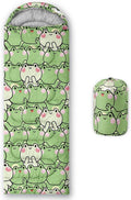 QOOMO Axolotl Cute Camping Sleeping Bags,3 Season Warm & Cool Weather,Lightweight,Waterproof Sleeping Bags for Adults & Kids,Traveling,and Outdoors