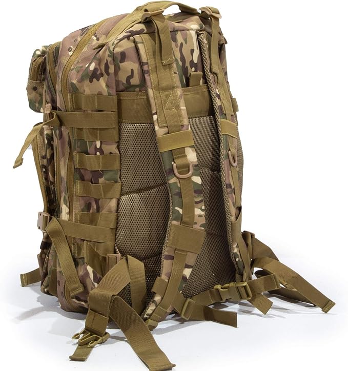 Bug Out Bag Backpack - 50L Tactical Backpack - Great for Survival Essentials (Green Camo)