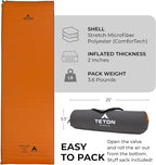 Teton Inflatable Sleeping Pad, Sleeping Mat for Camping, Backpacking, Hiking