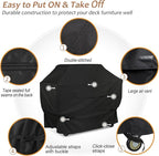 NettyPro Grill Cover for Outdoor Grill 52 inch Waterproof Heavy Duty Gas BBQ Cover for Outside Weber, Char-Broil, Brinkmann, Jenn Air, Nexgrill 2-3 Burners Barbecue, Black