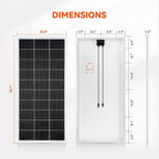 RICH SOLAR 200 Watt 12 Volt 18BB Cell Monocrystalline Solar Panel N-Type Cells High Efficiency Solar Module for RV Trailer Camper Marine Off Grid
