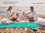 WEKAPO Beach Blanket Sandproof Waterproof, Extra Large Beach Mat, Oversized & Compact Sand Free, Quick Drying Beach Essentials for Vacation, Cruise, Picnic & Camping with Stakes