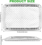 20 Pack Disposable Aluminum Foil Grill Topper Pans with Holes, Perforated Grill Grate Liners Trays for Outdoor Grills, BBQ Grill Accessories for Outdoor Cooking and Camping, 16.2 x11.7 Inch