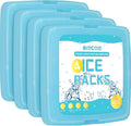 MIYCOO Ice Packs for Lunch Boxes & Lunch Bag - Quick Freeze Ice Pack Space Saving Freezer Packs - Reusable Slim Original Cool Pack - Cooler Accessories for Beach, Camping and Fishing
