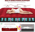King Size Camping Air Mattress Bed with Air Pump,80"x 72"Thickened Portable Blow Up Inflatable Air Mattress,Travel Sleeping Bed Pad for Camping Home Hiking