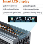 5000 watt Power Inverter DC 12V to AC 110V/120V Converter,10000w Peak.Comes with LCD Display,Wireless Controller, 4AC outlets,1USB.RV Inverter,Suitable for Camping,and Off-Grid Solar Inverter Systems