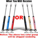 LcFun 3 Pack Electric Candle Lighter Windproof USB Rechargeable Plasma Lighter with LED Battery Display, Flameless Long Arc Lighters for Candle Grill BBQ Camping Stove (Black,Blue,Red)