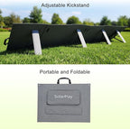 SolarPlay 400W Portable Solar Panel with Adjustable Kickstands, Foldable Solar Panel for Power Station, RV, Camping, Power Backup, Outdoor Generators, Blackout