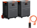 Jackery HomePower 3600 Plus Portable Power Station Double Kit, 7168Wh LFP Solar Generator with Parallel Connector, 7200W AC Output, Expandable to 21kWh, Essential Home Backup for Power Outages