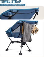 WildCall Lightweight Folding Camping Chair Compact Beach Chair with Anti-Sinking Large Feet