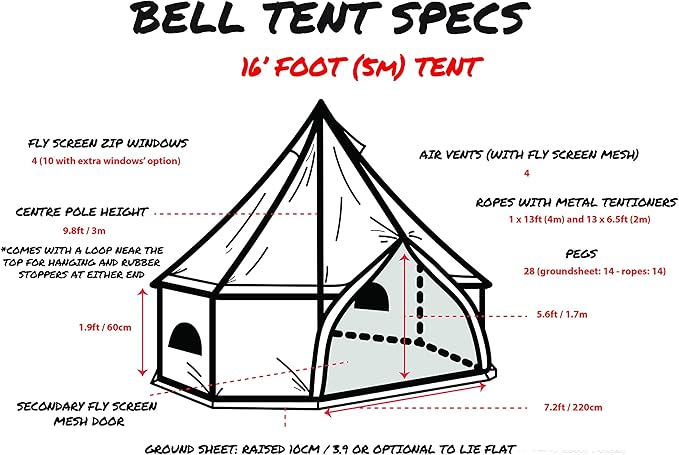 Psyclone Tents for Family Camping, Glamping, Hiking and Festival