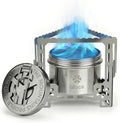 Alocs 2250W Alcohol Stove - Camping Stove with Sealed Cover - Stainless Steel Backpacking Solo Stove with Foldable Stand for Outdoor, Hiking, Survival, Climbing and Picnic