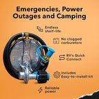 Hutch Mountain Generator Propane Conversion Kit Honda EU2000i - Tri-Fuel Conversion for Propane, Gasoline & Natural Gas - Portable Generator Backup Kit for Home Emergencies, Camping, and RVs